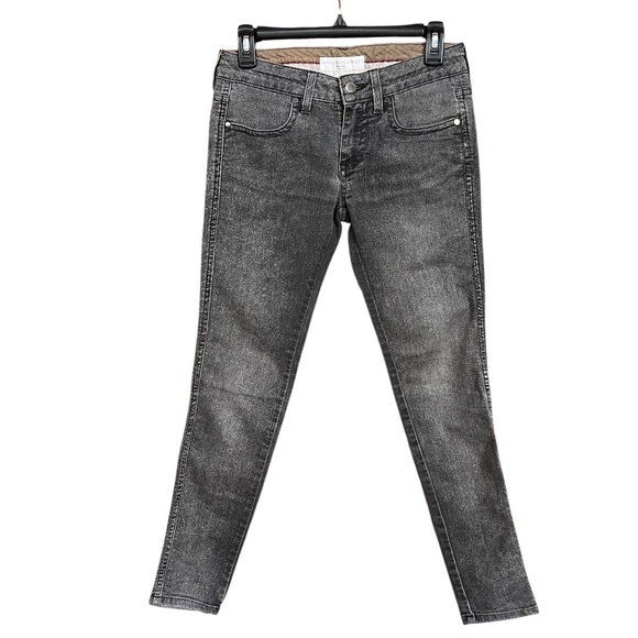 Stella McCartney Grey Washed Denim Low-Rise Skinny Ankle Grazer Jeans Size 25 - Picture 1 of 9